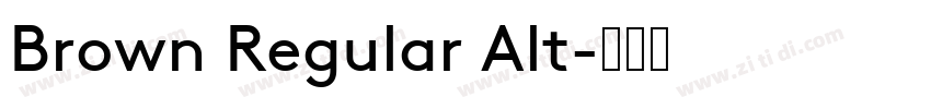 Brown Regular Alt字体转换